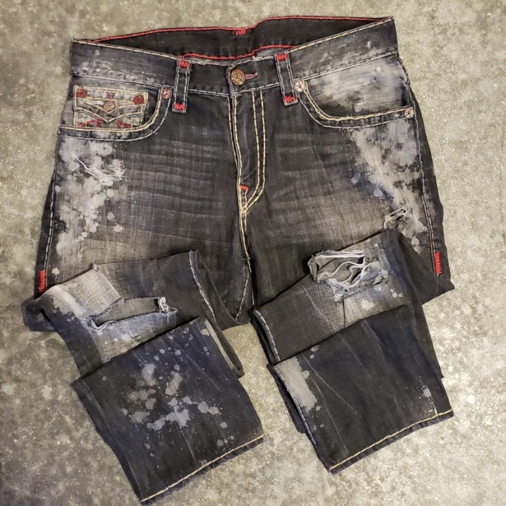 True Religion Ricky Super T Relaxed Straight 36